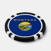 Patriottische poker chips met vlag van Montana (Enkel)