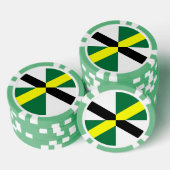Patriottische poker chips met vlag van Monterey (Opstapeling)