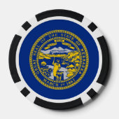 Patriottische poker chips met vlag van Nebraska (Achterkant)