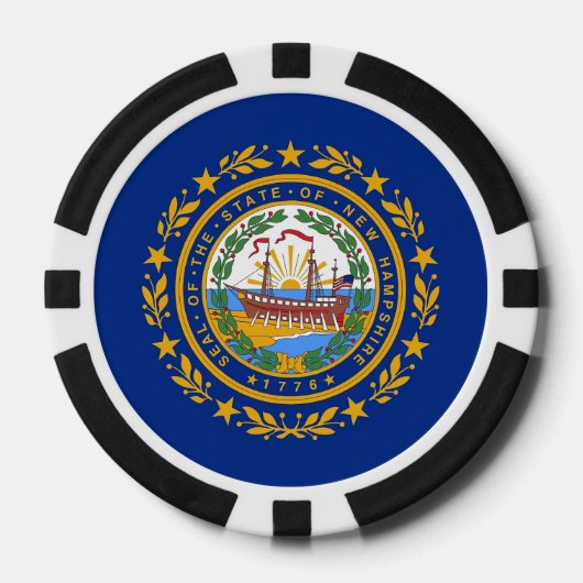 Patriottische poker chips met vlag van New Hampshi (Voorkant)