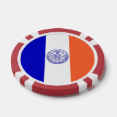 Patriottische poker chips met vlag van New York Ci (Enkel)