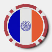 Patriottische poker chips met vlag van New York Ci (Achterkant)
