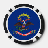 Patriottische poker chips met vlag van North Dakot (Achterkant)