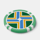 Patriottische poker chips met vlag van Portland (Enkel)
