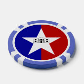 Patriottische poker chips met vlag van San Antonio (Enkel)