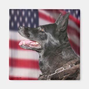 Patriottische politie K9 Dog Magnet Magneet