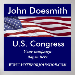 Patriottische politieke campagne poster