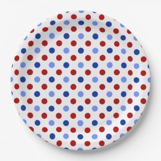Patriottische Polka Dots Papieren Bordje