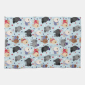 Patriottische pommeren Dog Kitchen Towel Theedoek (Horizontaal)