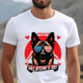 Patriottische Pooch Passion - Valentijn’s Day Hond T-shirt
