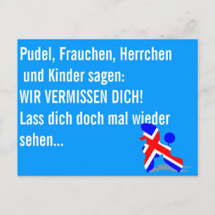 Patriottische Poodles Briefkaart