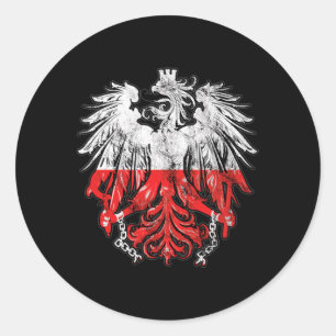 Patriottische Poolse erfgoed wortels Polen Adelaar Ronde Sticker