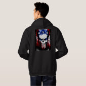 Patriottische Punisher (VS) Mannen Hoodie (Achterkant volledig)