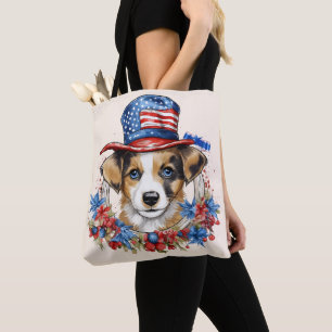Patriottische Puppy 4 juli Verenigde Staten Onafha Draagtas