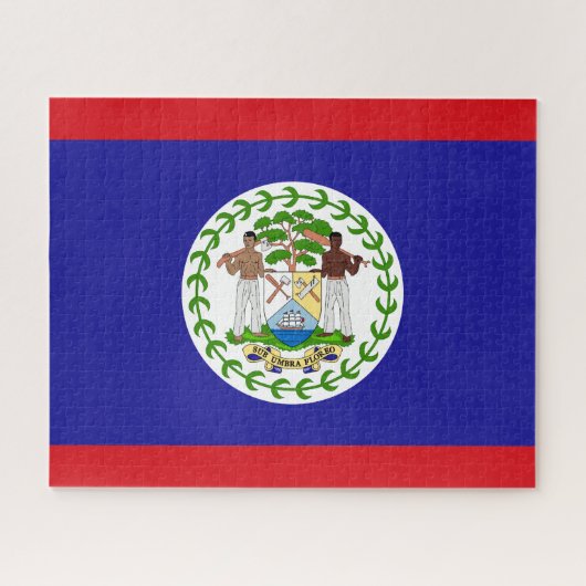 Patriottische puzzel van de vlag van Belize (Horizontaal)