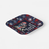  Patriottische Raccoon 4 juli Partij Papieren Bordje (Gebogen)