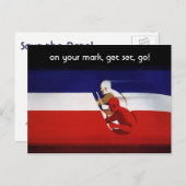 patriottische rackchauffeurs, sla de datum op! aankondigingskaart (Voorkant / Achterkant)