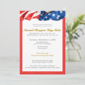 Patriottische Reagan Day Gala Fundraiser Republike Kaart (Staand voorkant)