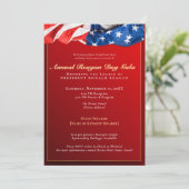 Patriottische Reagan Day Gala Republikeinse inzame Kaart (Staand voorkant)