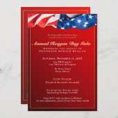 Patriottische Reagan Day Gala Republikeinse inzame Kaart (Voorkant / Achterkant)
