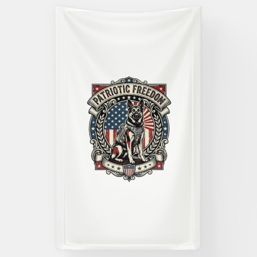 Patriottische Reddingshond Spandoek (Verticaal)