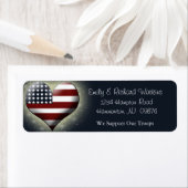 Patriottische retourlabels etiket (Insitu)