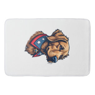 Patriottische Retriever Mascotte Vintage Hond T-sh Badmat