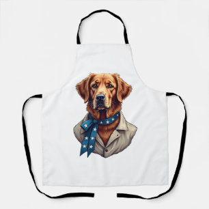 Patriottische Retriever trots vintage hond shirt Schort