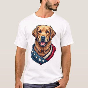 Patriottische Retriever trots vintage honden shirt