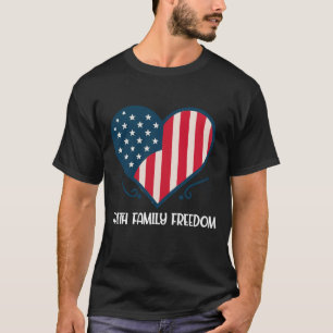 Patriottische Retro Geloof Familie Vrijheid VS  T- T-shirt