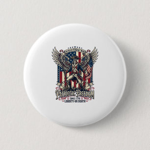 Patriottische Revolutieoorlog Skelet Donkere Patri Ronde Button 5,7 Cm