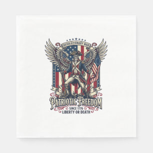 Patriottische Revolutionaire Oorlog Skelet Donkere Servet