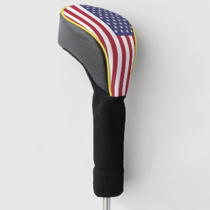 Patriottische rode, blauwe sterren en strepen vlag golfheadcover