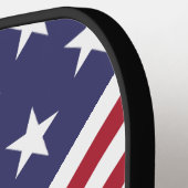 Patriottische rode, blauwe sterren en strepen vlag pickleball paddle (Links Detail)