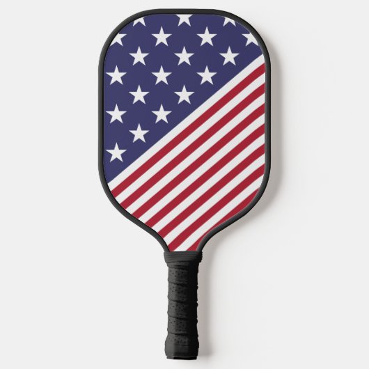 Patriottische rode, blauwe sterren en strepen vlag pickleball paddle (Achterkant)