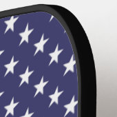 Patriottische rode, blauwe sterren en strepen vlag pickleball paddle (Links Detail)