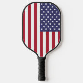 Patriottische rode, blauwe sterren en strepen vlag pickleball paddle (Voorkant)
