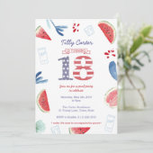 Patriottische rode witte blauwe poel 18e verjaarda kaart (Staand voorkant)