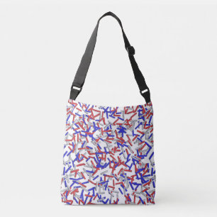 Patriottische Rode Witte Blauwe Sprinkels Crossbody Tas