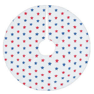 Patriottische rode witte blauwe sterren kerstmis kerstboom rok
