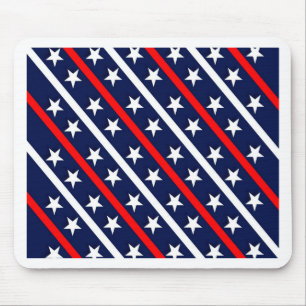 patriottische rode witte blauwe sterren muismat