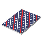 patriottische rode witte blauwe sterren notitieblok (Gedraaid)