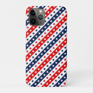 Patriottische Rode, Witte & Blauwe USA-sterren en iPhone 11 Pro Hoesje