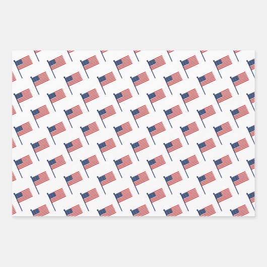 Patriottische rode, witte en blauwe Amerikaanse vl Inpakpapier Vel (Voorkant 2)