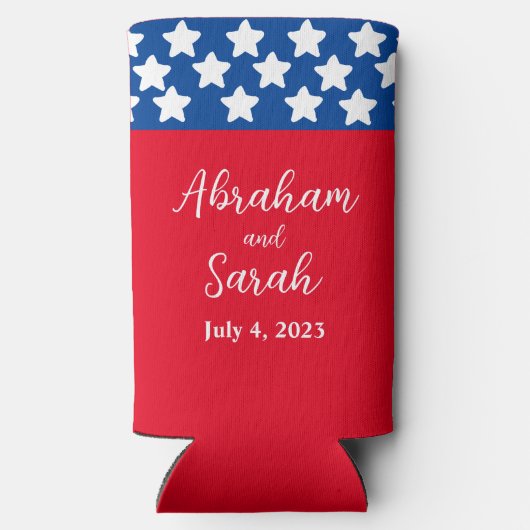 Patriottische rode, witte en blauwe bruiloft (Achterkant)