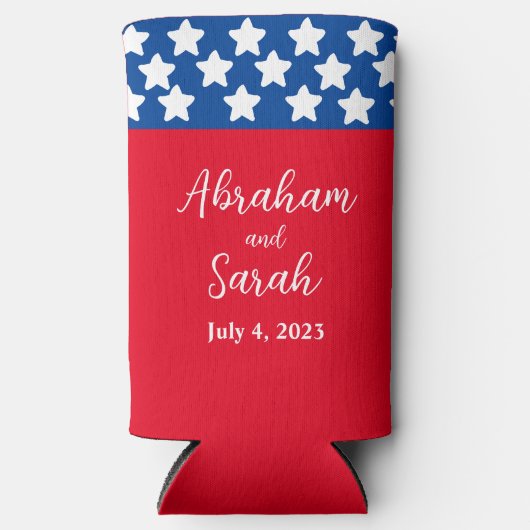 Patriottische rode, witte en blauwe bruiloft (Voorkant)