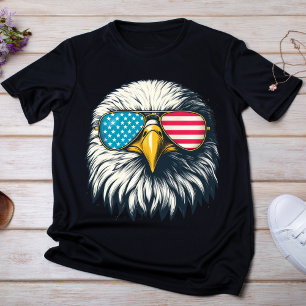 Patriottische rode, witte en blauwe koele adelaar t-shirt