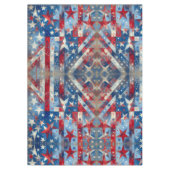 Patriottische rode, witte en blauwe sterren en str tafelkleed (Voorkant)