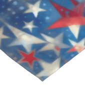 Patriottische rode, witte en blauwe sterren en str tafelkleed (Gekanteld)