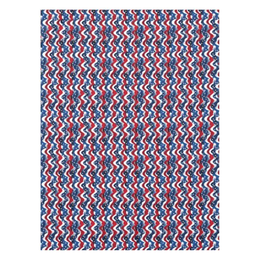 Patriottische rode, witte en blauwe sterren en str tafelkleed (Voorkant)